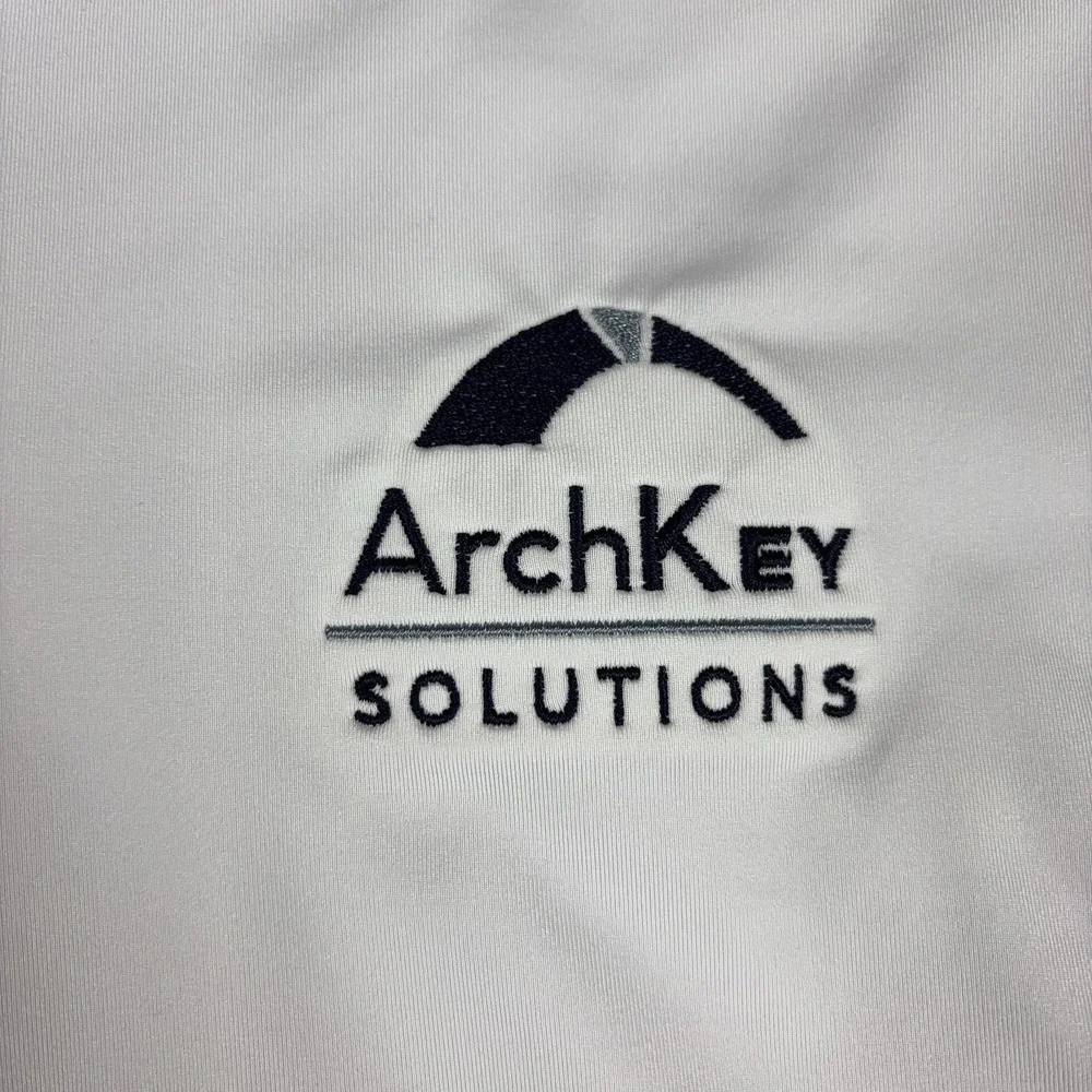 FootJoy Golf Polo Shirt Mens L White ArchKey Solutions Stretch Short Sleeve